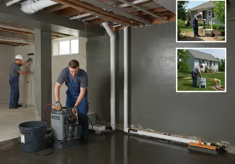 Basement Waterproofing and Flood Prevention process in New Vienna, OH